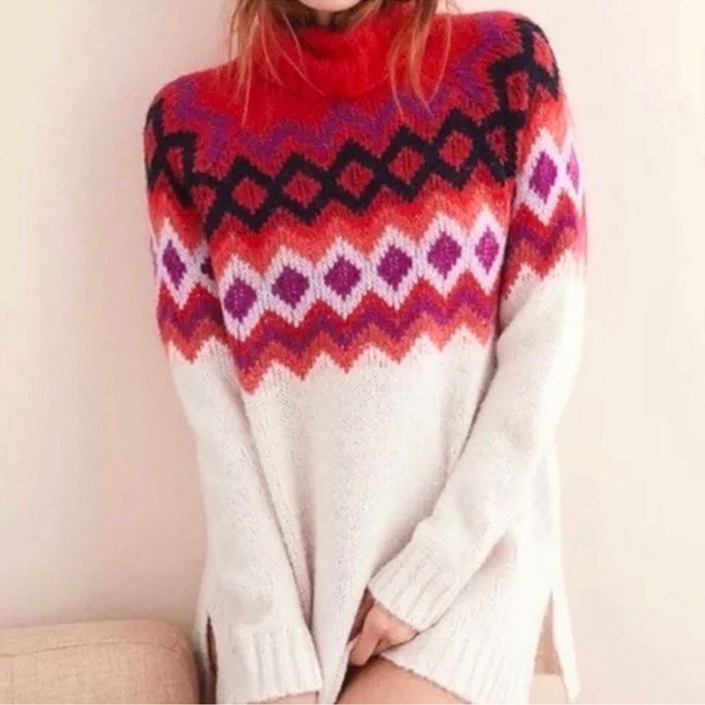 5/$25 AERIE fair isle cowl neck sweater